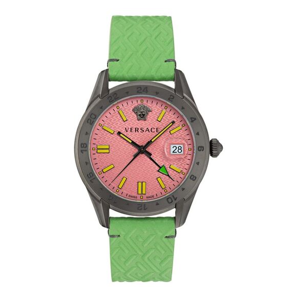Versace Other - Versace Greca Time GMT Watch Green Mens